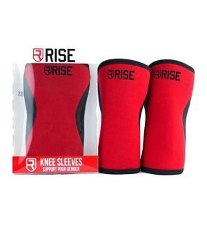 Rise – Knee Sleeves 7mm Thickness - RED Large